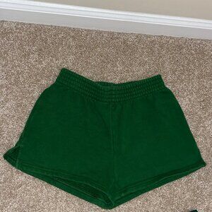 Aritzia TNA green sweatshorts XXS
